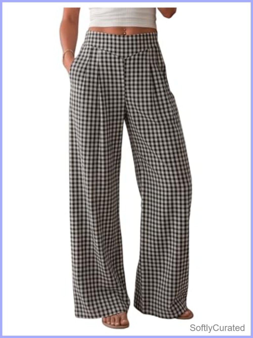Wide Leg Linen Pants High Rise Pull On Palazzo Lounge Travel